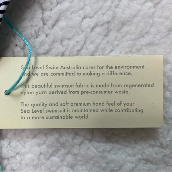 Sea Level Swim Australia NWT Positano Stripe High Waist Gathered Side Pant Size4 - Picture 10 of 16